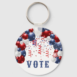 Patriotic Star Spangled Celebration Arch Key Ring