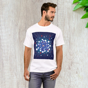 Patriotic Starburst Red White and Blue USA  T-Shirt