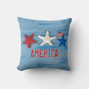 Patriotic Starfish Cushion