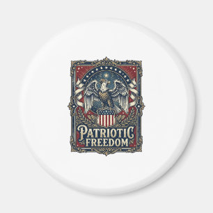 Patriotic Stargazer Vector Graphic Tee Magnet