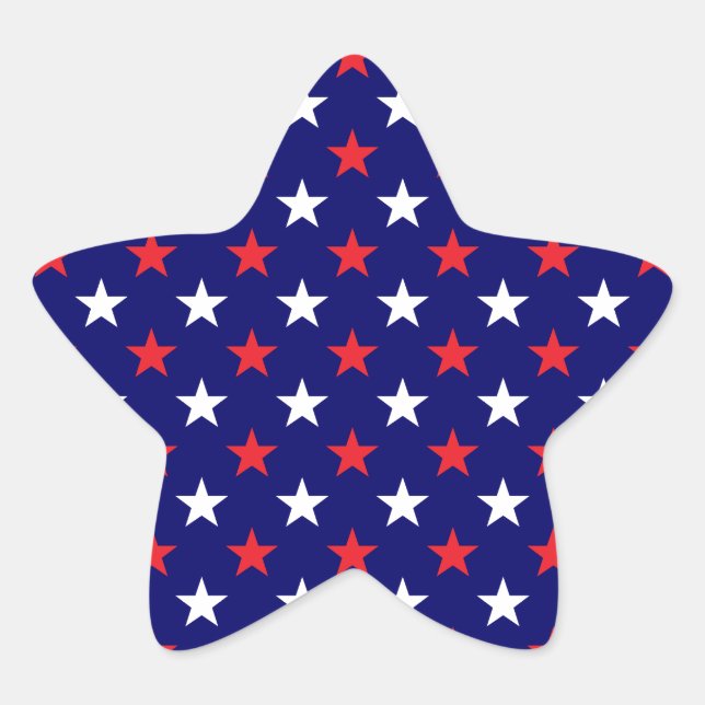 Patriotic Stars 1 Star Sticker (Front)