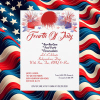 Patriotic Stars 4th July Firecrackers BBQ Party 