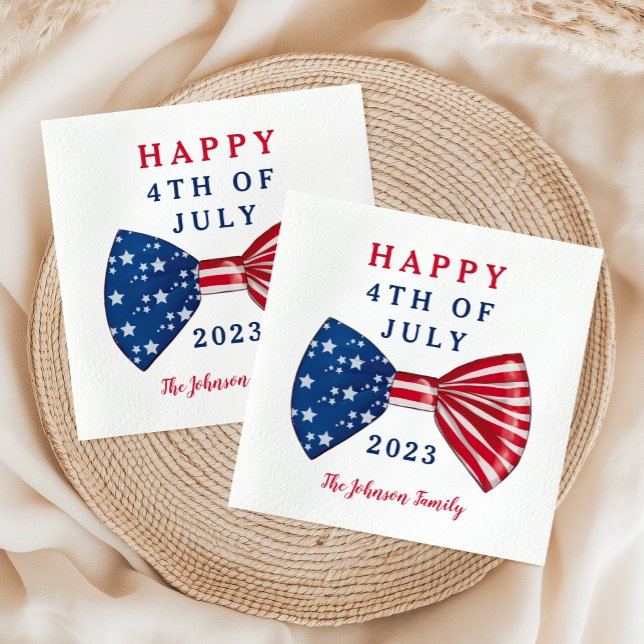 Patriotic Stars And Stripes 4th Of July Napkin (Patriotic Stars And Stripes 4th Of July Napkins)