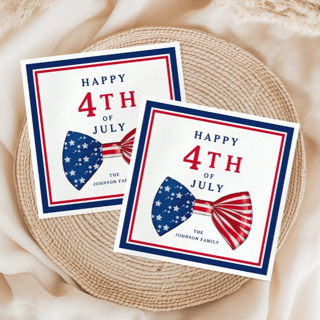 Patriotic Stars And Stripes 4th Of July Napkin (Patriotic Stars And Stripes 4th Of July Napkins)