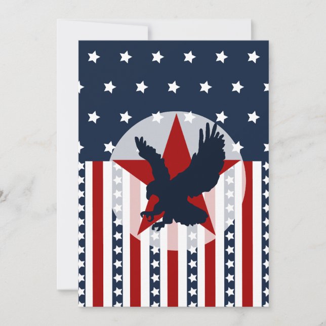 Patriotic Stars and Stripes Bald Eagle American (Front)
