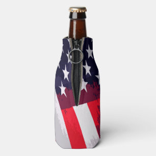 Patriotic Stars and Stripes Bottle Cooler