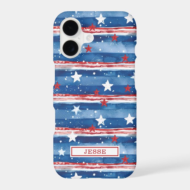 Patriotic Stars and Stripes Monogrammed (Back)