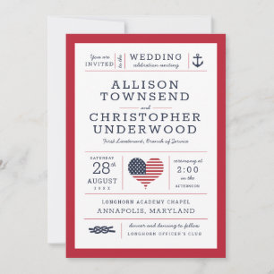 Patriotic Stars and Stripes Nautical Military Announcement