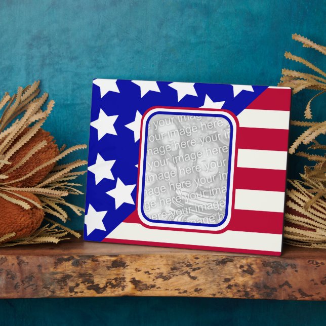 patriotic Stars and stripes photo frame (Side)