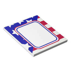 patriotic Stars and stripes photo frame Notepad