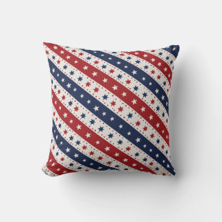 Patriotic Stars and Stripes Pillow