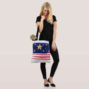 Patriotic Stars and Stripes Tote Bag