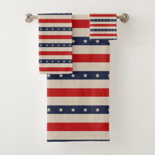 Patriotic Stars Bath Towel Set