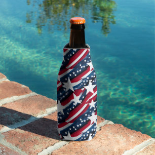 Patriotic Stars Bottle Cooler