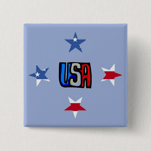 Patriotic Stars Button (Front)