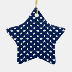 Patriotic Stars Ceramic Tree Decoration