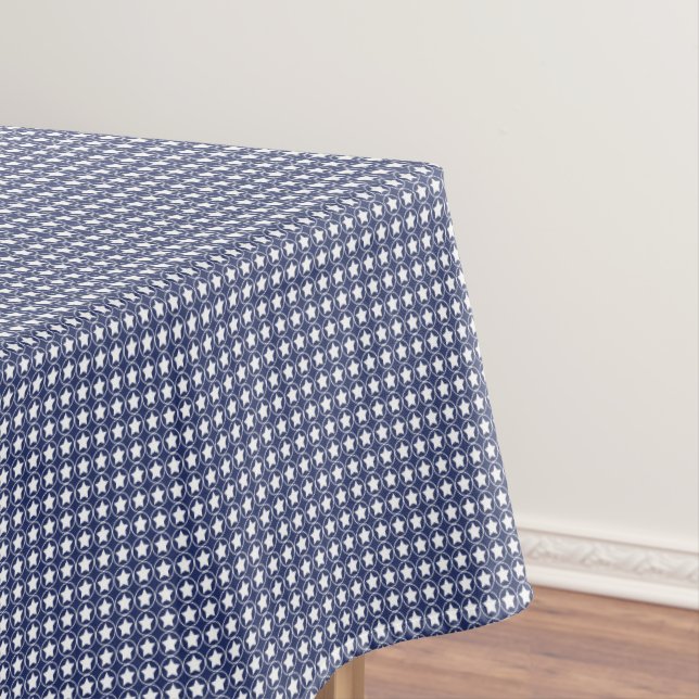 Patriotic Stars Cotton Tablecloth (In Situ)