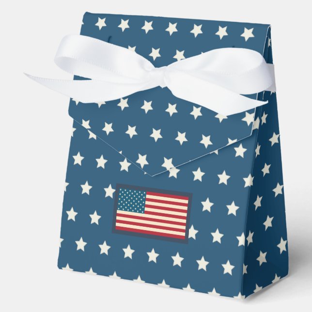 Patriotic Stars Favour Boxes  (Front)
