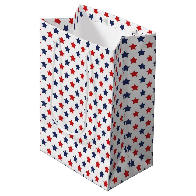 Patriotic Stars Gift Bag (Front Angled)