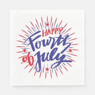 Patriotic Stars July 4th Paper Napkins