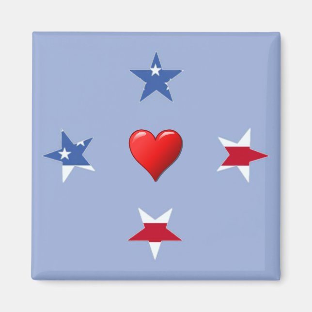 Patriotic Stars Magnet (Front)