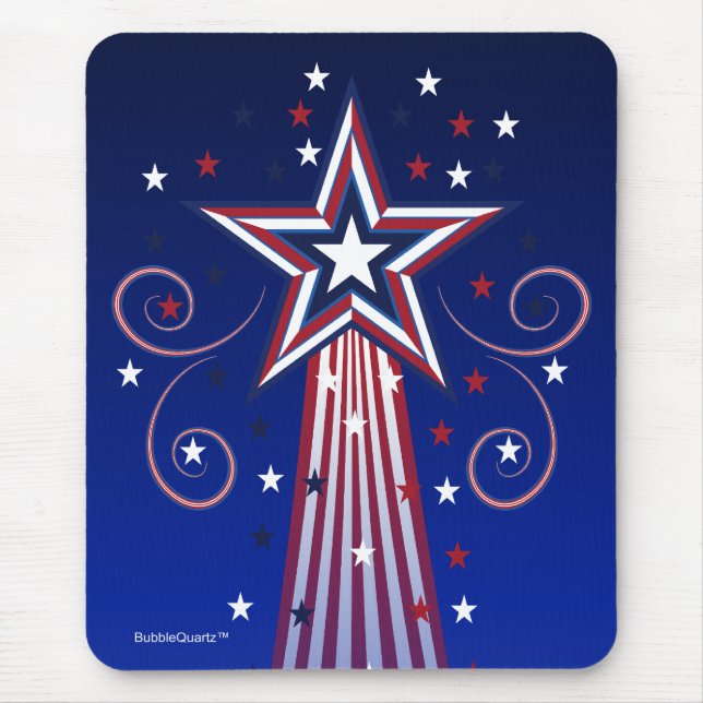 Patriotic stars mousepad (Front)