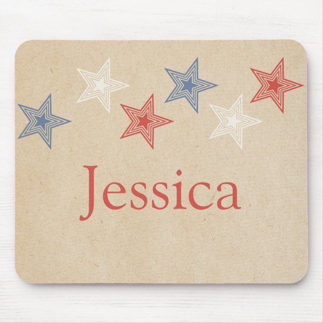 Patriotic Stars Mousepad (Front)