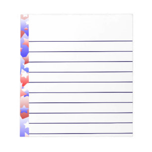 Patriotic Stars Notepad