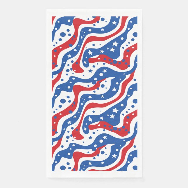 Patriotic Stars Paper Napkins (Front)
