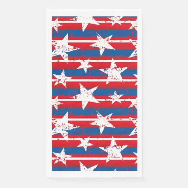 Patriotic Stars Paper Napkins (Front)