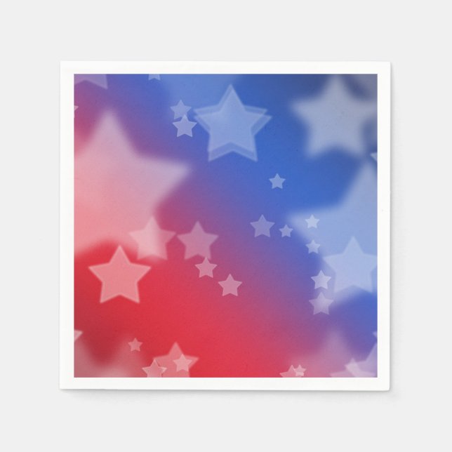 Patriotic Stars Paper Napkins (Front)