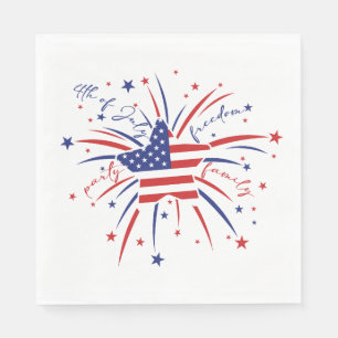 Patriotic Stars Paper Napkins