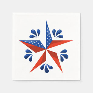 Patriotic Stars Paper Napkins