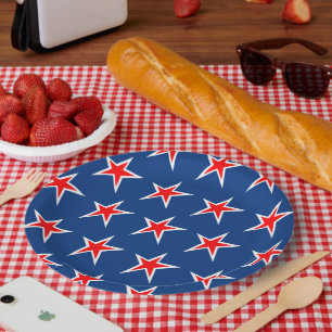 Patriotic Stars Paper Napkins Plate
