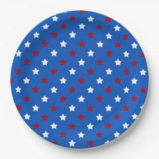 Patriotic Stars Paper Plate