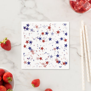 Patriotic Stars Pattern USA Independence Day Napkin