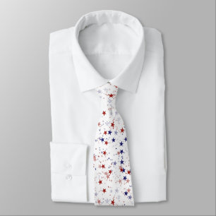 Patriotic Stars Pattern USA Independence Neck Tie