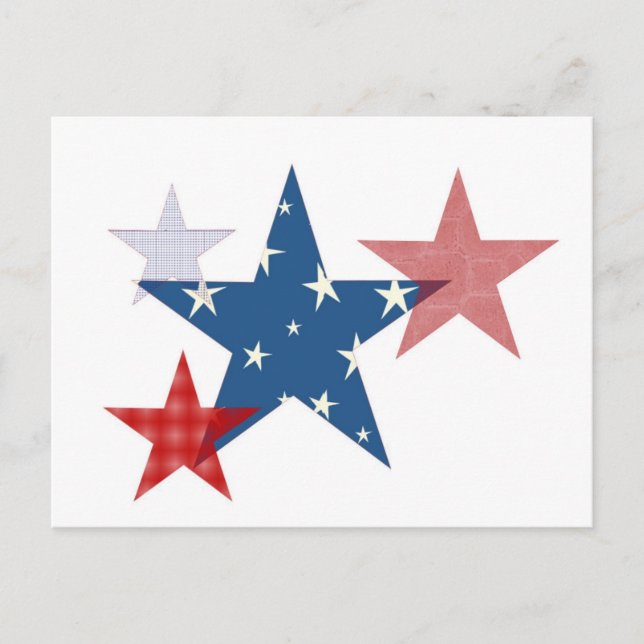 Patriotic Stars Postcard (Front)