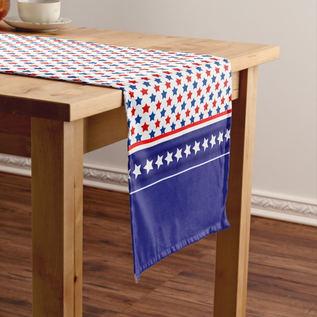 Patriotic Stars Short Table Runner (In Situ)