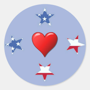 Patriotic Stars Sticker