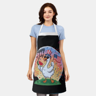Patriotic Stars & Stripes 4th of July Kitchen Apro Apron