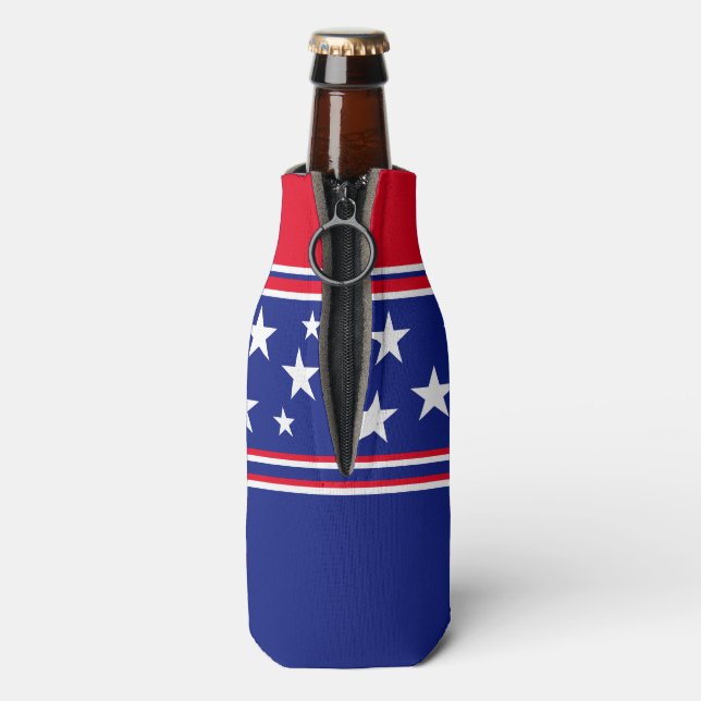 Patriotic Stars Stripes Bottle Cooler (Bottle Back)