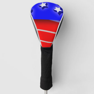 Patriotic Stars Stripes Flag Design Golf Head Cover