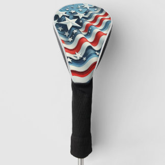 Patriotic Stars & Stripes Golf Head Cover