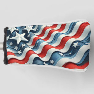 Patriotic Stars & Stripes Golf Head Cover