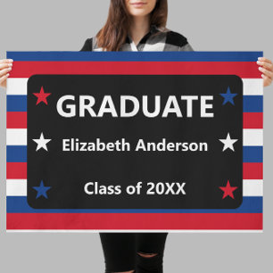 Patriotic Stars & Stripes Graduation Poster