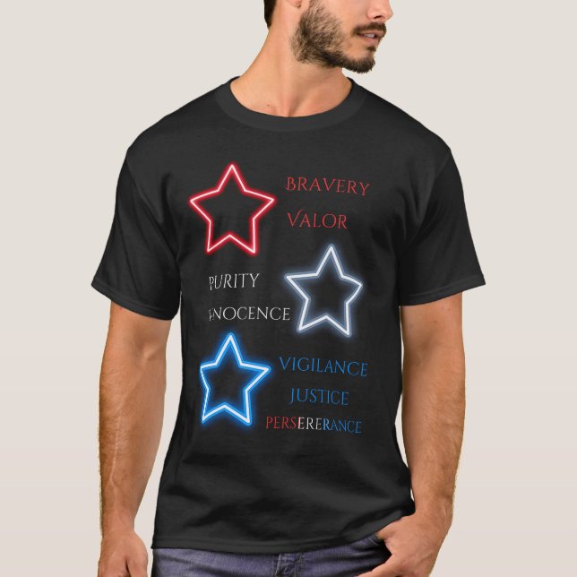 Patriotic Stars  T-Shirt (Front)