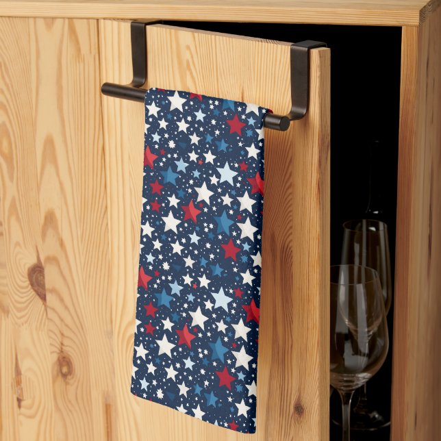 Patriotic Stars  Tea Towel (Thirds Fold)