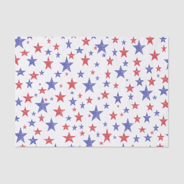 Patriotic Stars Tissue Paper (Front)