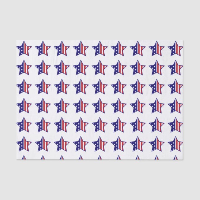 Patriotic Stars Tissue Paper (Front)